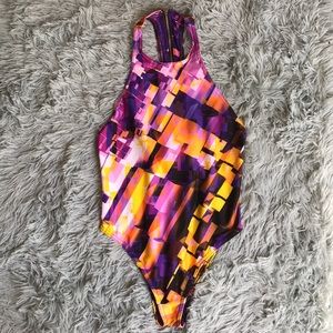 Multicolor one piece swim Small